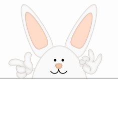 funny easter bunny cartoon comic illustration placeholder