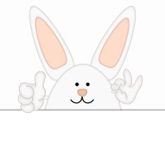 funny easter bunny cartoon comic illustration placeholder N2