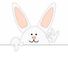 funny easter bunny cartoon comic illustration placeholder N3