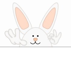 funny easter bunny cartoon comic illustration placeholder N4