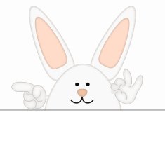 funny easter bunny cartoon comic illustration placeholder N5