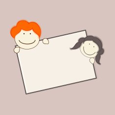 Smiling faces with a frame