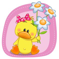 Duck With Flowers N2