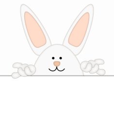 funny easter bunny cartoon comic illustration placeholder N6