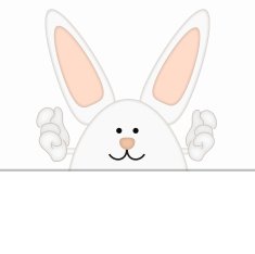 funny easter bunny cartoon comic illustration placeholder N9