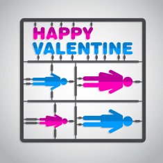 Happy Valentines Day celebration greeting card