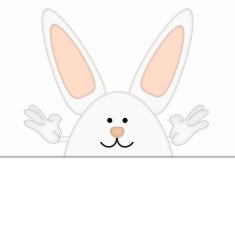 funny easter bunny cartoon comic illustration placeholder N10