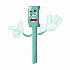 Angry Cartoon Toothbrush Dentist Children Kids Comic
