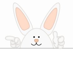 funny easter bunny cartoon comic illustration placeholder N11