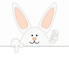 funny easter bunny cartoon comic illustration placeholder N12
