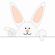 funny easter bunny cartoon comic illustration placeholder N14