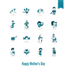 Happy Mothers Day Icons N428