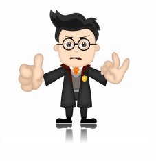 Ben Boy Cartoon Character Magican Magus Wizard unfriendly N13