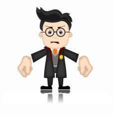 Ben Boy Cartoon Character Magican Magus Wizard unfriendly N16