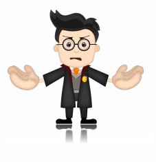 Ben Boy Cartoon Character Magican Magus Wizard unfriendly N19