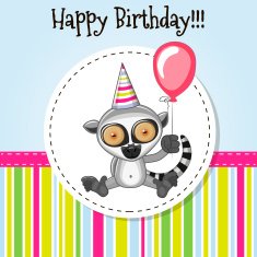 Lemur with balloon