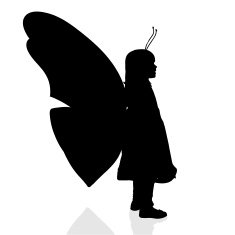 Vector silhouette of a girl N24