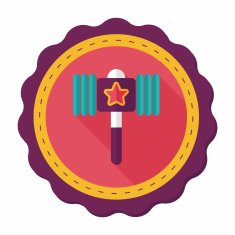 toy hammer flat icon with long shadow eps10 N7