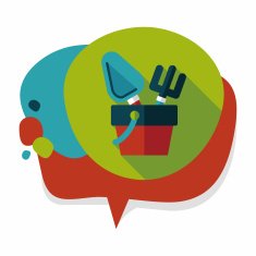Shovel and bucket toys flat icon with long shadow eps10 N10