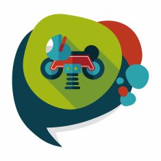 playground toy motor flat icon with long shadow N8