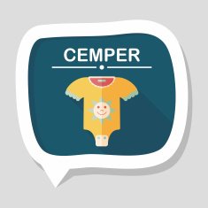 baby onesie flat icon with long shadow eps10 N12