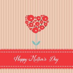 happy mothers day tree heart greeting card