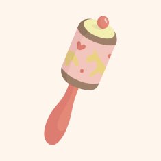 Baby rattle theme elements N61