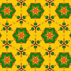 Joyful Sunny spring bright cheerful pattern N28