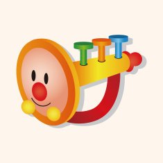 baby toy trumpet theme elements N4