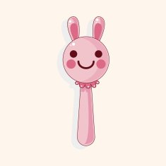baby toy rattle theme elements N34