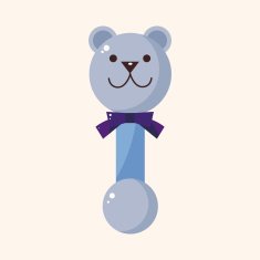 Baby rattle theme elements N62