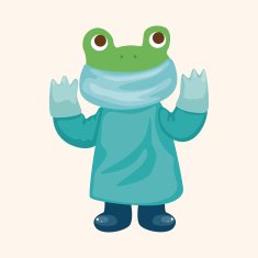 animal frog doctor cartoon theme elements N5