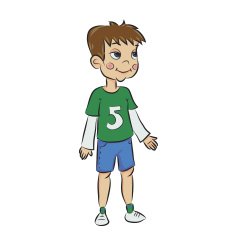 Cartoon little boy Character
