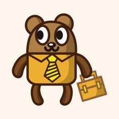 animal bear worker cartoon theme elements N28