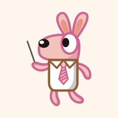 animal rabbit worker cartoon theme elements N18