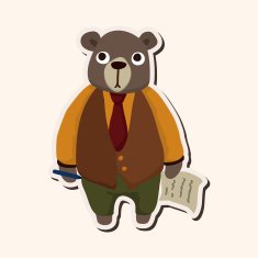 animal bear worker cartoon theme elements N29