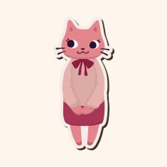 animal cat worker cartoon theme elements N21