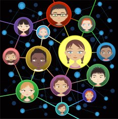 Connecting people through special characters Head and Shoulder Avatar Profile