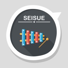 Xylophone flat icon with long shadow eps10 N9