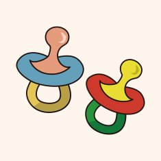 Baby pacifiers theme elements N48