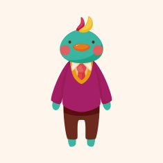 animal bird worker cartoon theme elements N5