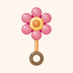 Baby rattle theme elements N74
