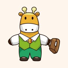 animal worker cartoon theme elements N56