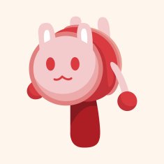 Baby rattle theme elements N76