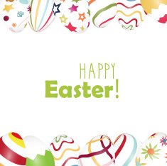 Happy Easter eggs frame