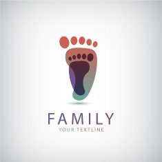 vector family 2 footprints icon