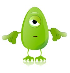 green monster character expressions funny N15