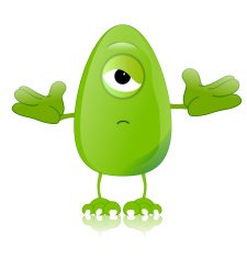 green monster character expressions funny N17