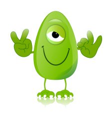 green monster character expressions funny N18