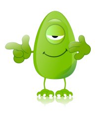 green monster character expressions funny N19
